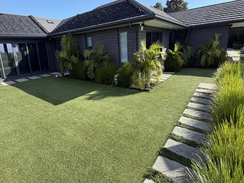 Artificial turf and landscaping