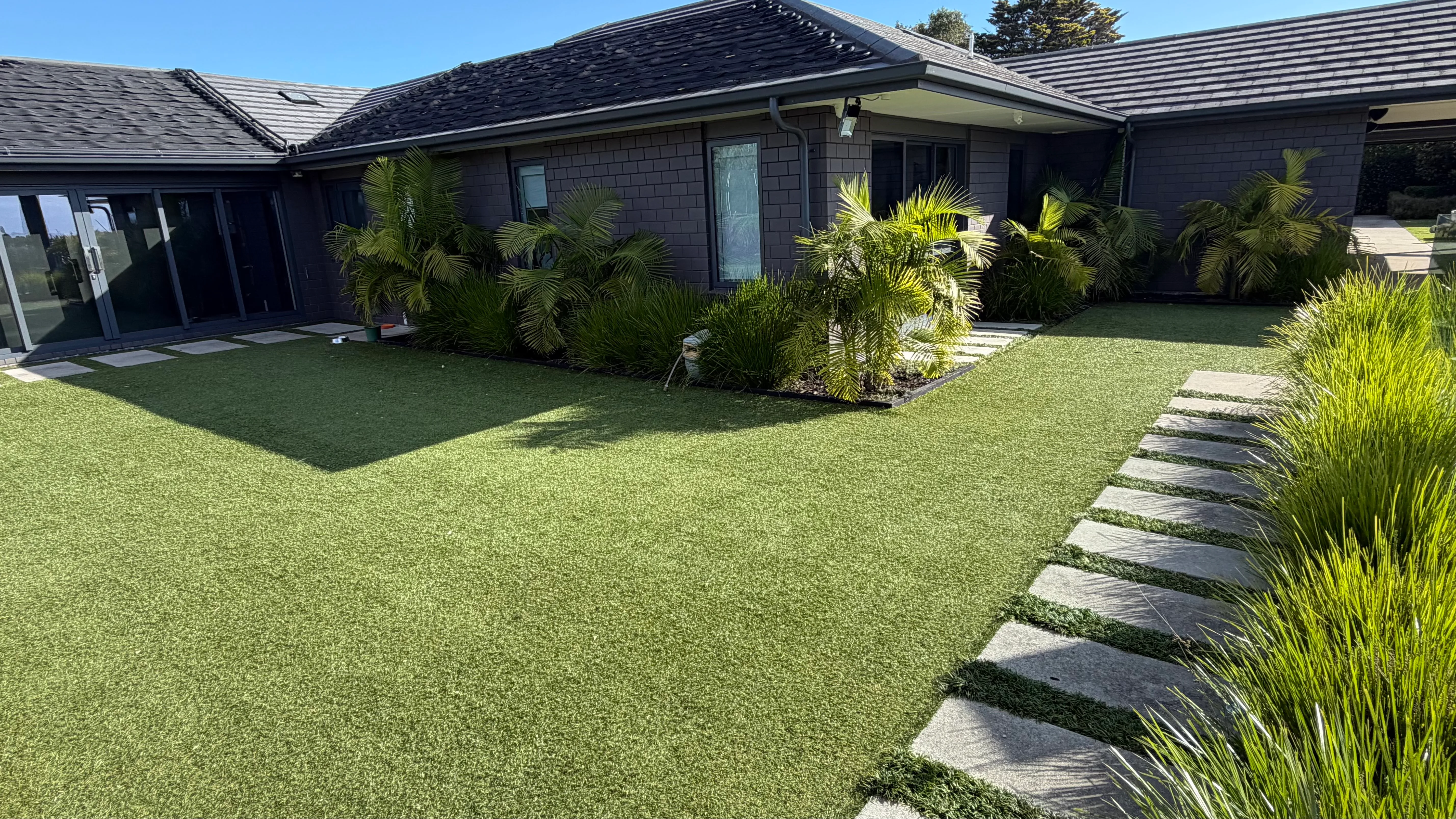 Artificial turf and landscaping